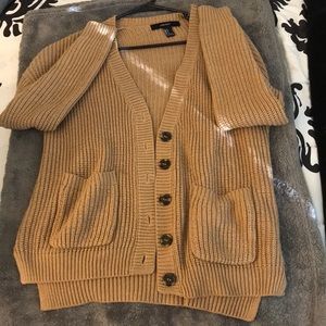 Brown cardigan sweater